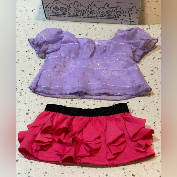 Build-A-Bear Purple Sparkling Top, Pink‎ Skirt and Underwear, Plush NOT Included - Picture 2 of 8